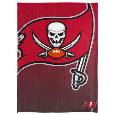 FOCO NFL Tampa Bay Buccaneers Gradient Micro Raschel Throw Blanket, 50 x 60