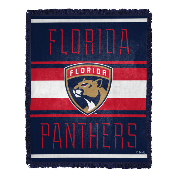 Northwest NHL Florida Panthers Nose Tackle Woven Jacquard Throw Blanket