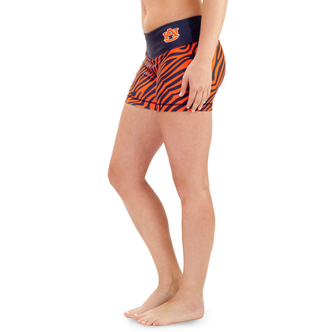 NCAA Women's Auburn Tigers Thematic Print Bootie Shorts, Navy