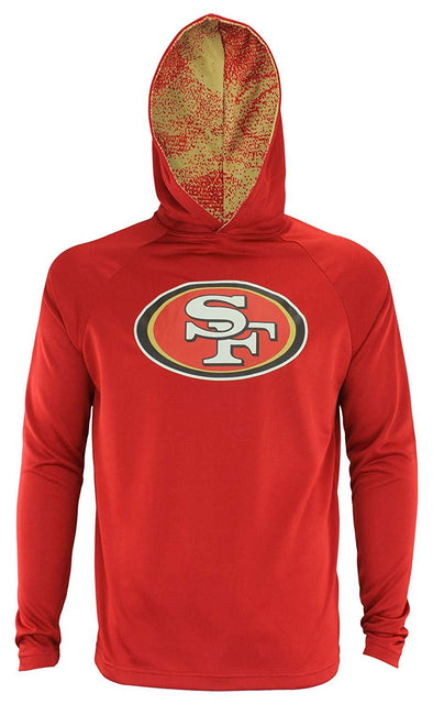 Zubaz NFL San Francisco 49ers Men's Lightweight  French Terry Hoodie