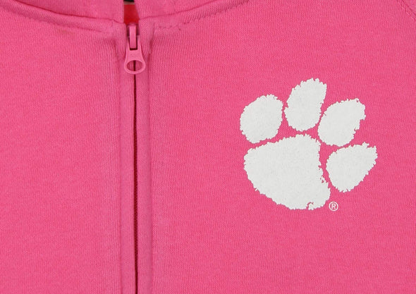 Outerstuff NCAA Women's Clemson Tigers Zip Up Hoodie, Pink