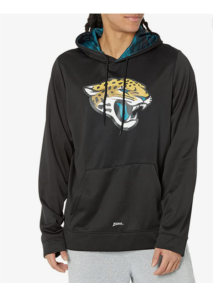 Zubaz Officially Licensed NFL Men's Team Graphic Gray Hoodie, Team Color