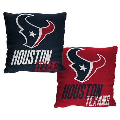 Northwest NFL Houston Texans Reverb 20 x 20 Double Sided Jacquard Accent Throw Pillow
