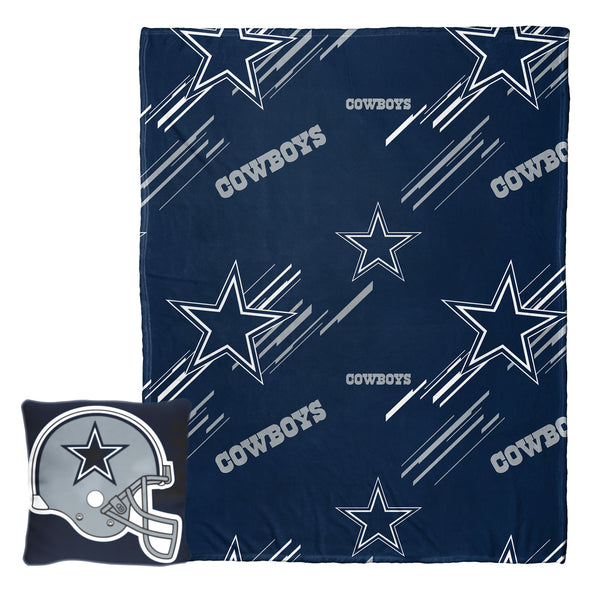 Northwest NFL Dallas Cowboys Slashed Pillow and Throw Blanket Set
