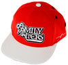 Flat Fitty Family Matters Snapback Cap Hat, Red and Black, One Size