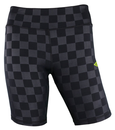 Umbro Women's Checkerboard Printed Bike Shorts, Black/White