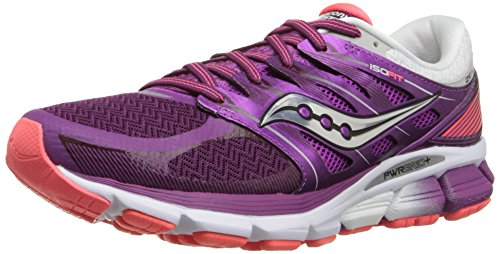 Saucony Women's Zealot ISO Athletic Running Shoes, Purple Coral