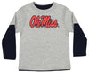 Outerstuff Mississippi Ole Miss Rebels NCAA Toddler Goal Line Stand 3 in 1 Combo Tee, Navy/Grey