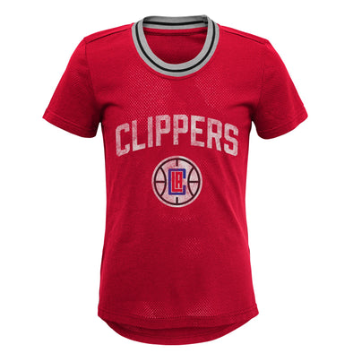 Outerstuff NBA Youth Girls Los Angeles Clippers Winnning Short Sleeve Tee, Red