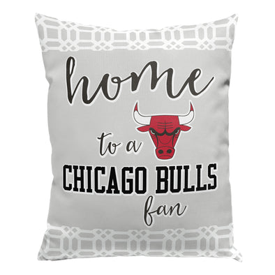 Northwest NBA Chicago Bulls 2 Piece Sweet Home Fan Throw Pillow Cover, 15X12