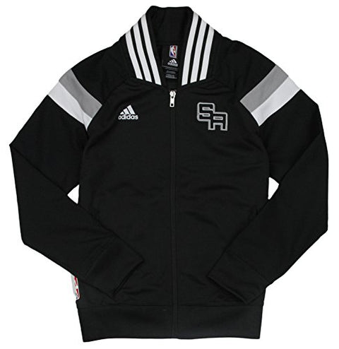 Adidas NBA Basketball Youth Boys San Antonio Spurs On Court Full Zip Jacket