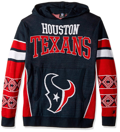 Forever Collectibles NFL Men's Houston Texans Big Logo Hooded Sweater, Navy