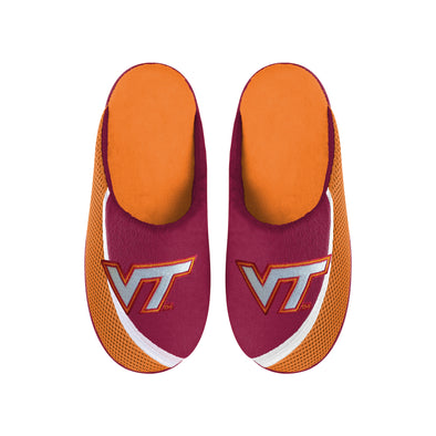 FOCO NCAA Men's Virginia Tech Hokies 2022 Big Logo Color Edge Slippers