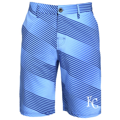Forever Collectibles MLB Men's Kansas City Royals Diagonal Stripe Walking Shorts