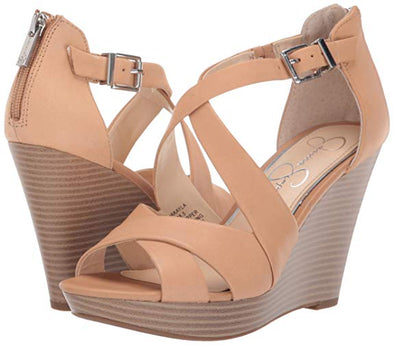 Jessica Simpson Women's Jakayla Wedge Sandal, Buff