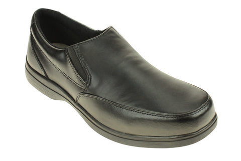 Stride Rite Shane Hush Puppies Dress Shoe, Black, Wide Width