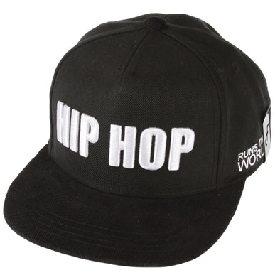 Flat Fitty Hip Hop Strap Back Cap Hat, Black, One Size