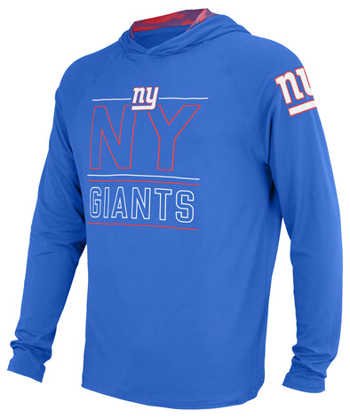 Zubaz NFL Men's New York Giants Team Color Active Hoodie With Camo Accents