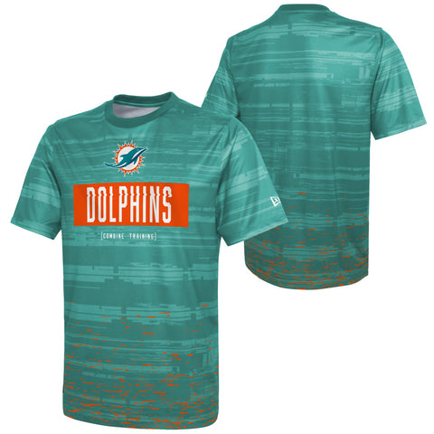 New Era NFL Men's Miami Dolphins Sweep Sublimation Short Sleeve T-Shirt, Medium