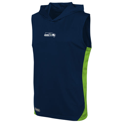 New Era NFL Men's Seattle Seahawks Champions Flair Hooded Muscle T-Shirt, Blue