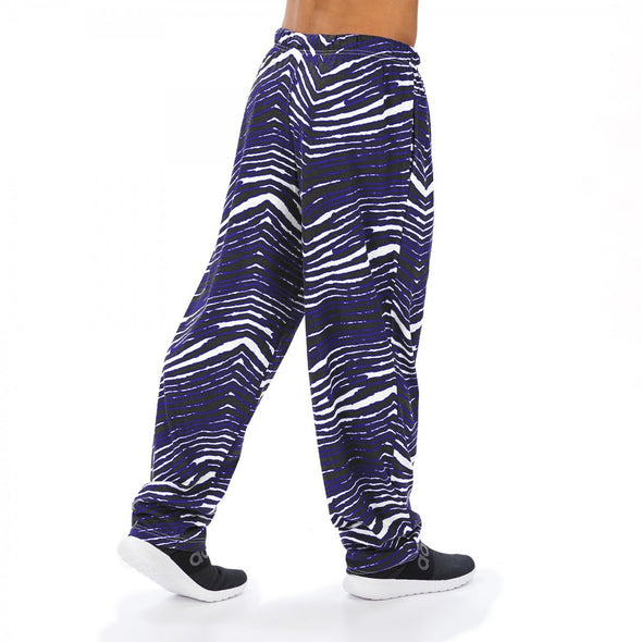 Zubaz NFL Men's Baltimore Ravens Classic Zebra Print Team Pants