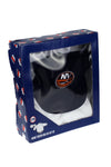 New York Islanders NHL Baby Boys Infants Creeper & Cap Gift Set, White - Navy