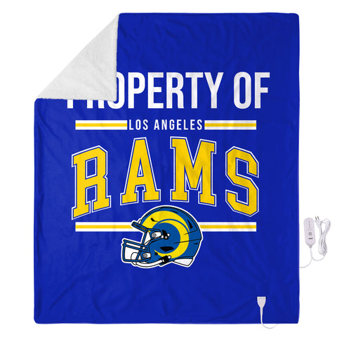 FOCO NFL Los Angeles Rams Exclusive Heated Throw Blanket, 50"x60"