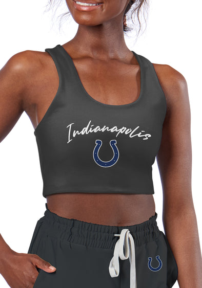 Certo By Northwest NFL Women's Indianapolis Colts Collective Reversible Bra, Charcoal