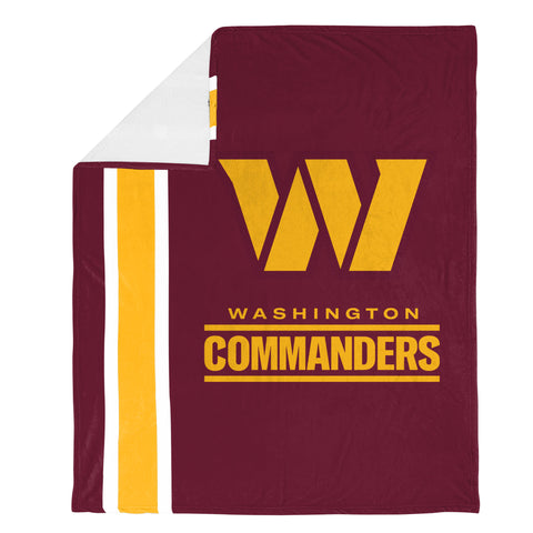 FOCO NFL Washington Commanders Plush Soft Micro Raschel Throw Blanket, 50 x 60