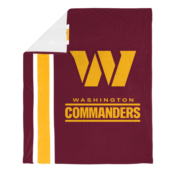 FOCO NFL Washington Commanders Plush Soft Micro Raschel Throw Blanket, 50 x 60