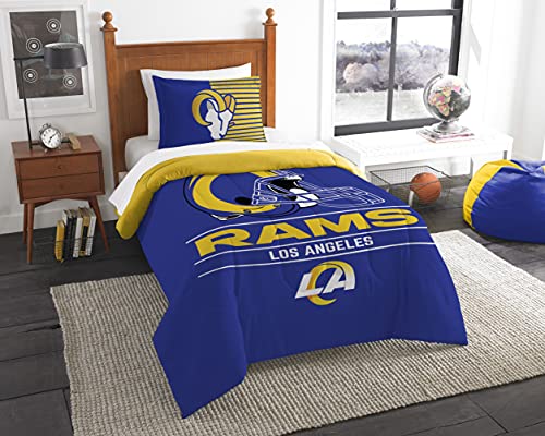 Northwest NFL Los Angeles Rams Draft Comforter & Sham Set, Twin