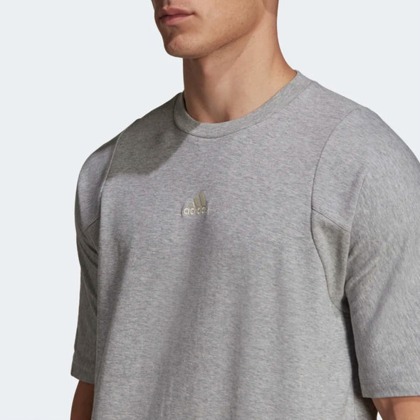 adidas Men's Studio Lounge Tee, Medium Grey Heather