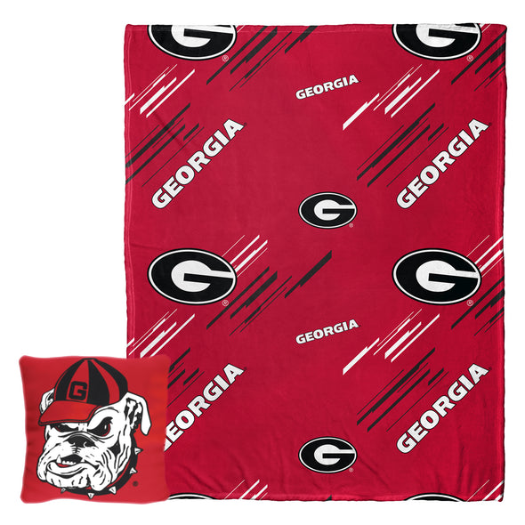 Northwest NCAA Georgia Bulldogs Pillow & Silk Touch Throw Blanket Set