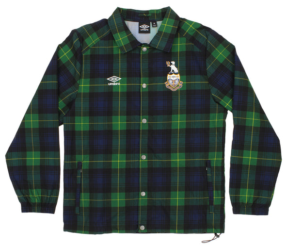 Umbro Men's Gordon Modern Plaid Jacket, Green