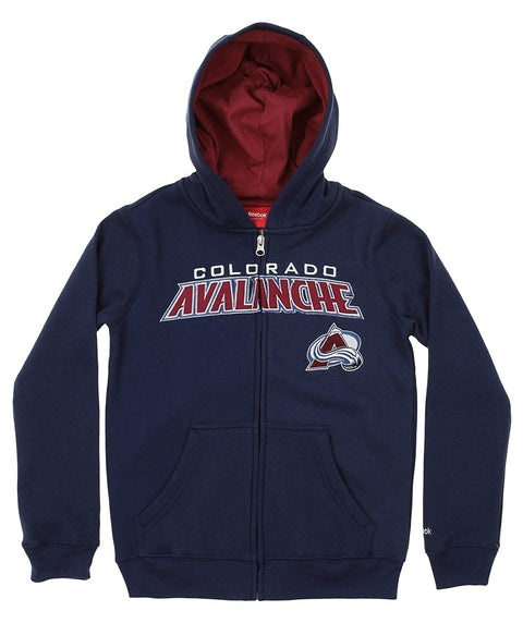 Reebok NHL Youth Colorado Avalanche Stated Full-zip Hoodie, Navy