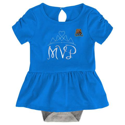 Outerstuff NCAA Infant Girls UCLA Bruins MVP Creeper, Bib & Bootie Set