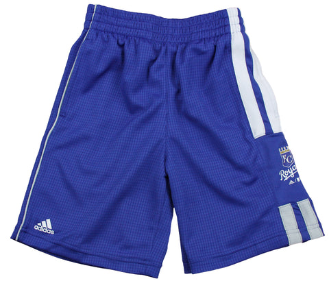 Adidas MLB Baseball Little Kids Kansas City Royals Pre-Game Athletic Gym Shorts