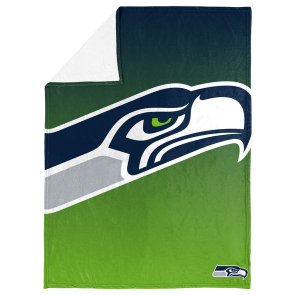 FOCO NFL Seattle Seahawks Gradient Micro Raschel Throw Blanket, 50 x 60