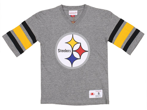 Mitchell & Ness NFL Youth (8-20) Pittsburgh Steelers Post Season Run V-Neck Tee