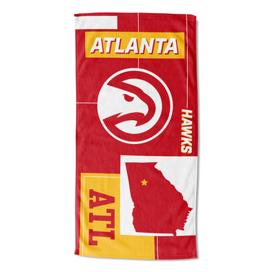 Northwest NBA Atlanta Hawks State Line Beach Towel