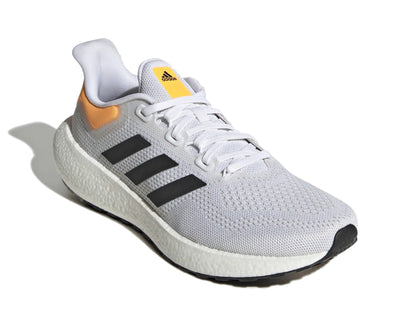 Adidas Unisex Pureboost Jet 21 Running Shoes, White/Black/Flash Orange