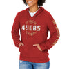 Zubaz NFL Women's San Francisco 49ers Marled Soft Pullover Hoodie