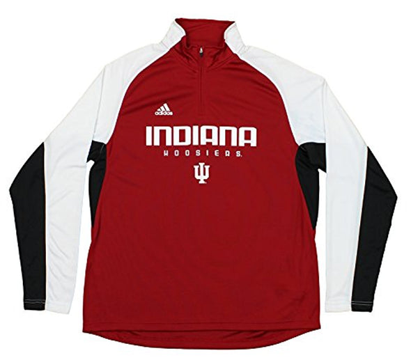 Adidas NCAA Men's Indiana Hoosiers 1/4 Zip Pullover Climalite Shirt