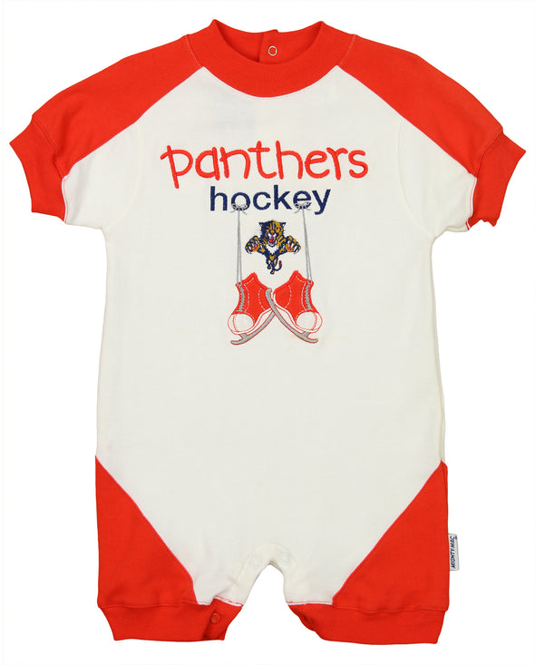 Florida Panthers NHL Baby Boys Infant Vintage Skates Romper, White