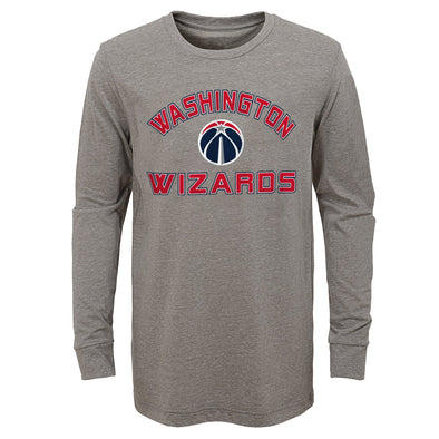 Outerstuff NBA Youth Boys Washington Wizards Heather Grey Long Sleeve T-Shirt