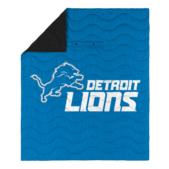FOCO NFL Detroits Lions Exclusive Outdoor Wearable Big Logo Blanket, 50" x 60"