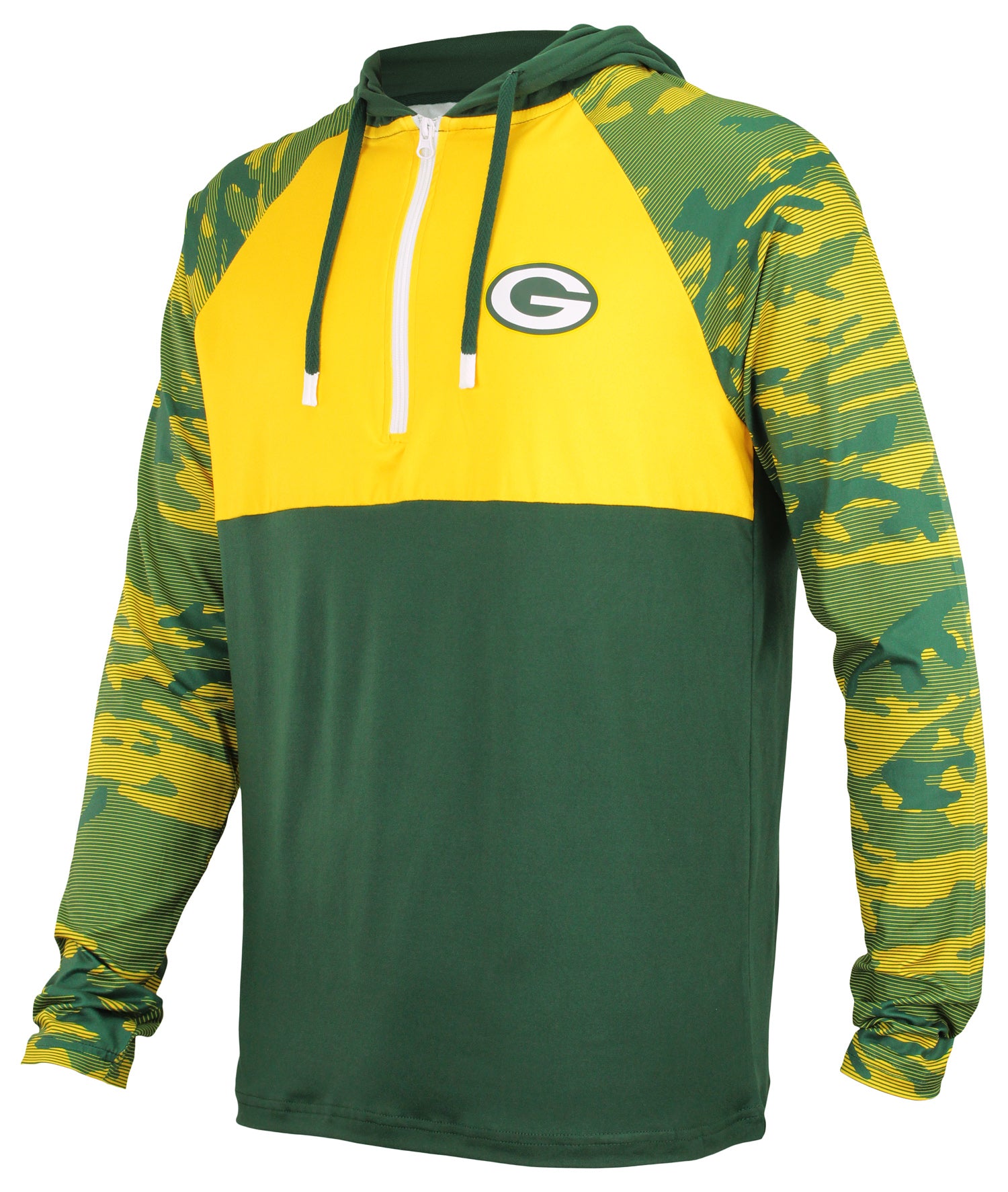 Zubaz NFL Men's Green Bay Packers Team Color Camo Back Panel Hoodie –  Fanletic