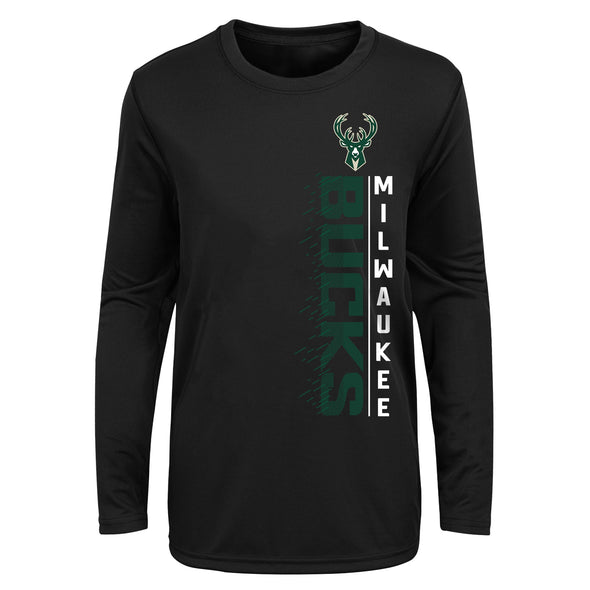 Outerstuff NBA Youth (8-20) Milwaukee Bucks Performance Long and Short Sleeve T-Shirt Combo