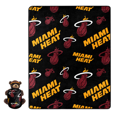 Northwest NBA Miami Heat Plush Bear Hugger With 40" X 50"  Silk Touch Throw Blanket