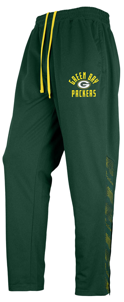 Zubaz NFL Men's Green Bay Packers Viper Accent Elevated Jacquard Track Pants